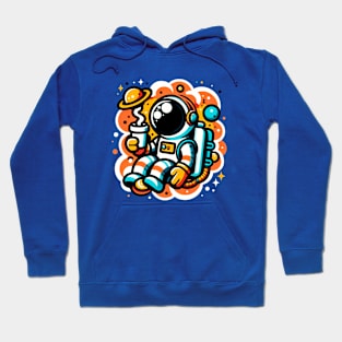 Astronaut's Space Coffee Adventure Hoodie